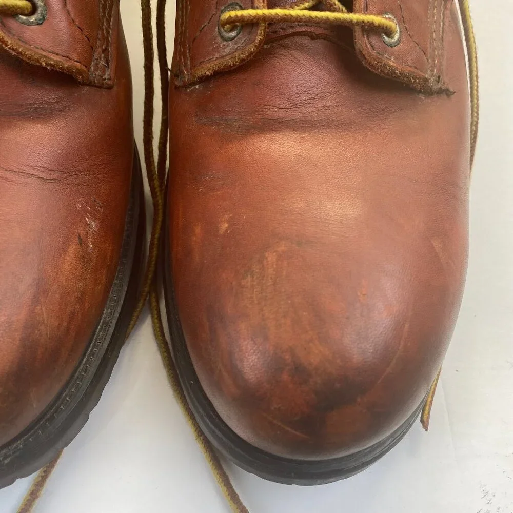 Vtg OXBLOOD STEEL TOE USA RED WING‎ CHORE WORK BOOTS Men’s Size 15B